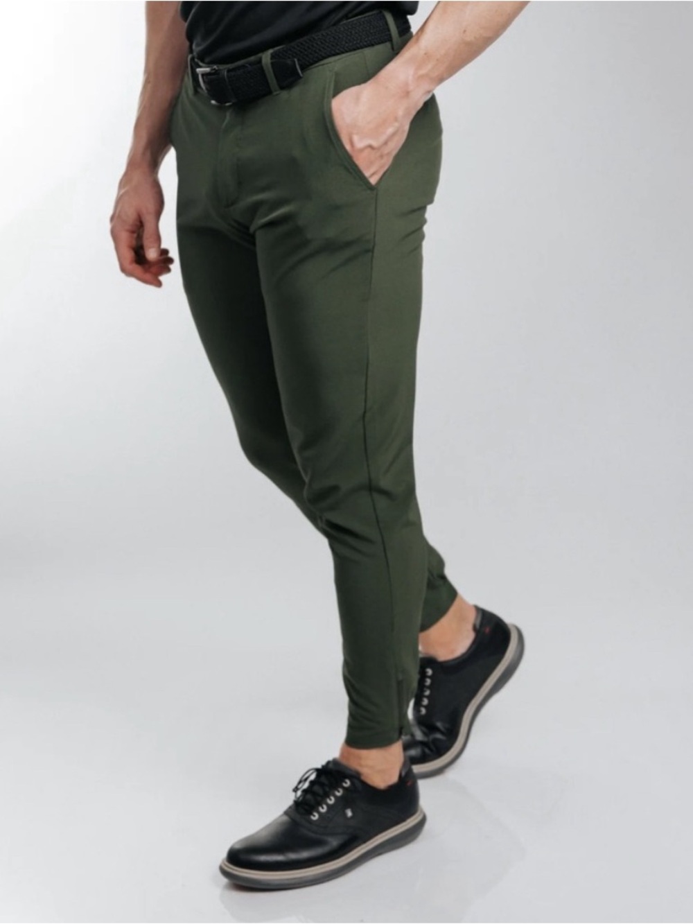 NEW Primo Golf Jogger Pants Mens 33 Regular Olive Green Performance Stretch